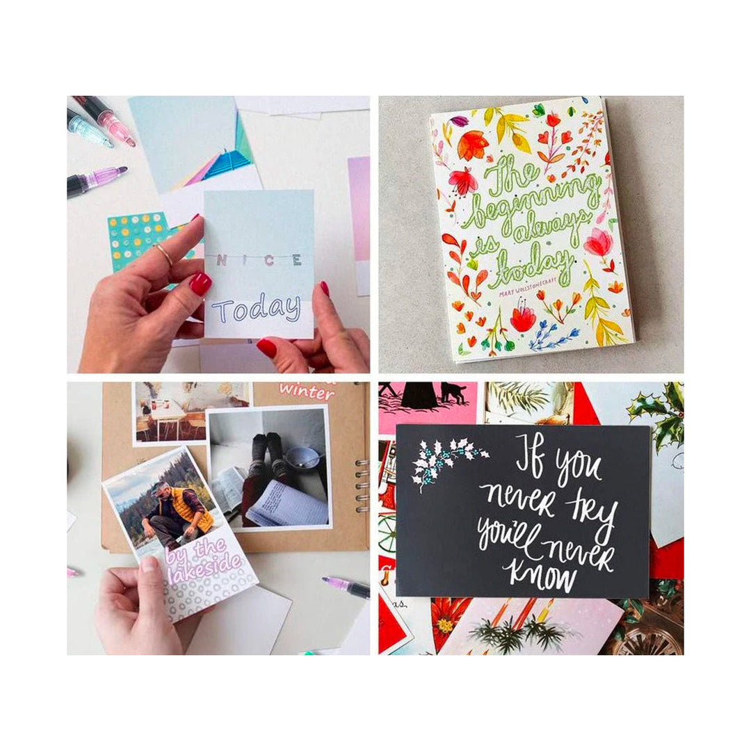 Set med 12 metalliska självutlinjerande markörer. Utmärkta ritverktyg för DIY, glittereffekter & konstprojekt.