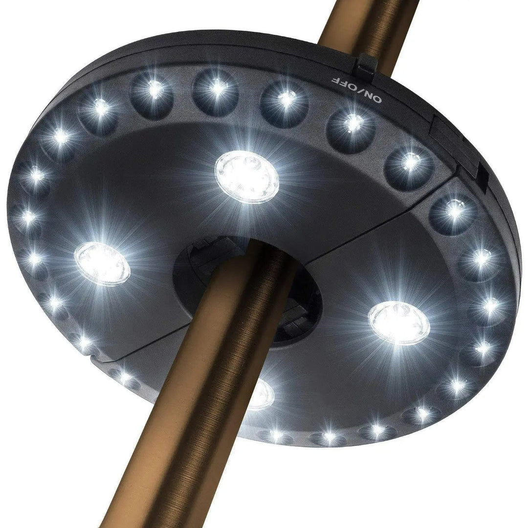 Trådlös LED-paraplybelysning med 28 dioder. Perfekt för uteplats, camping & trädgårdslampa.