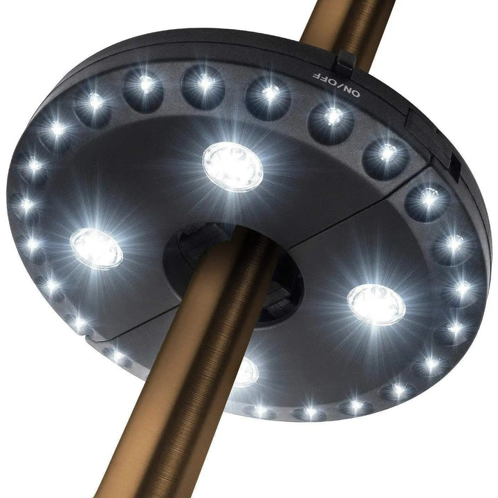 Trådlös LED-paraplybelysning med 28 dioder. Perfekt för uteplats, camping & trädgårdslampa.