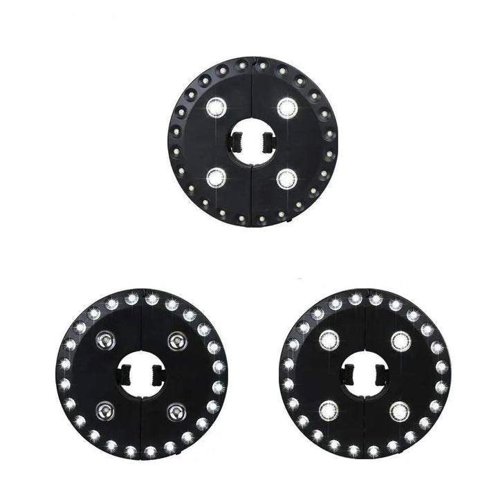 Batteridriven LED-paraplybelysning med 28 LED-lampor. Idealisk för mysig uteplats & camping.