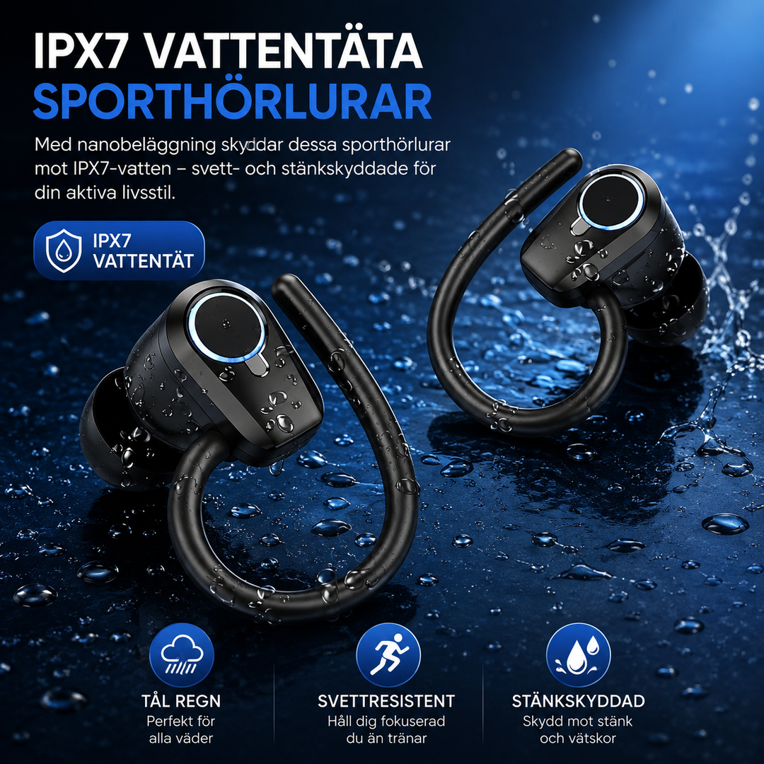 Wireless Sports Earbuds with Active Noise Cancellation and Long Battery Life