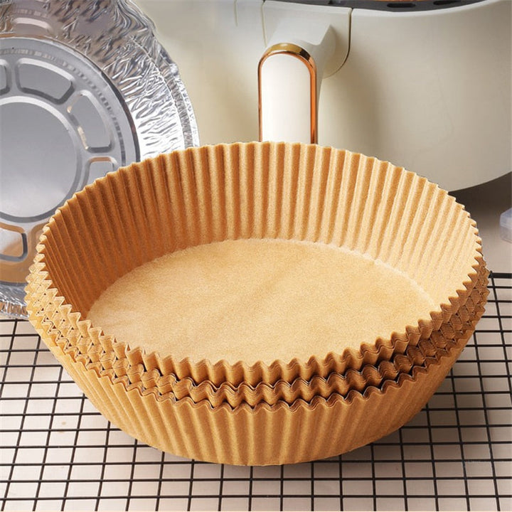 Set med 50 st non-stick engångsfoder för airfryer korgar