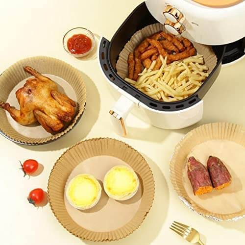 Högkvalitativa airfryer bakplåtspapper, 50 st, non-stick yta