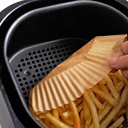 Airfryer tillbehör: 50 st engångs bakplåtspapper för bakning