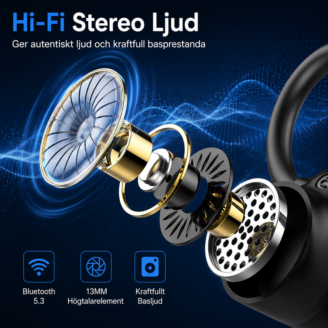 Wireless Sports Earbuds with Active Noise Cancellation and Long Battery Life