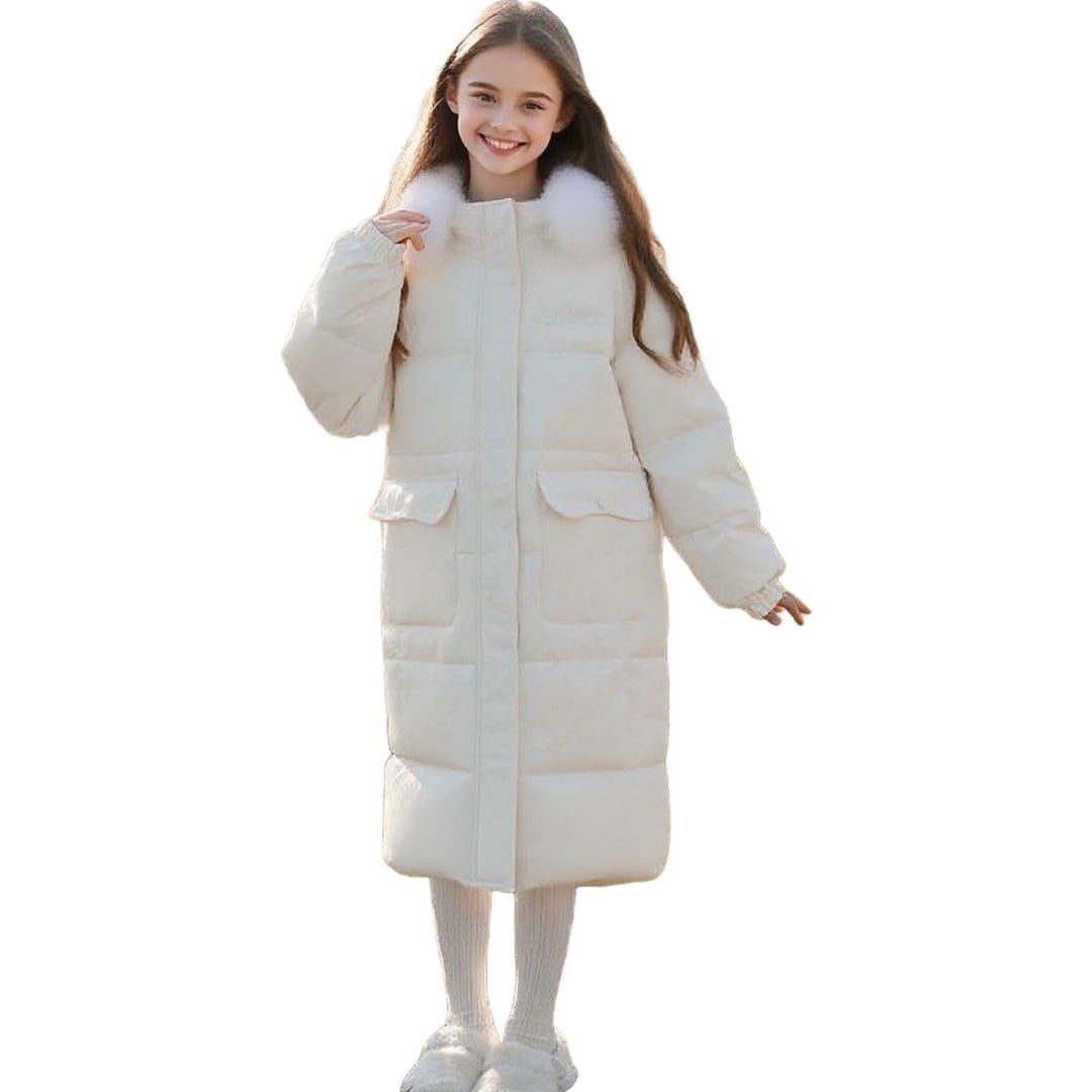 Chaqueta de invierno para niñas con capucha y cremallera