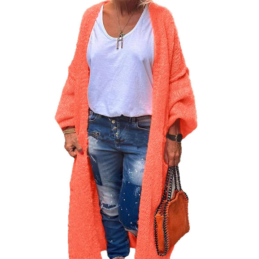 Damer Oversized Midi Cardigan Med Tryck