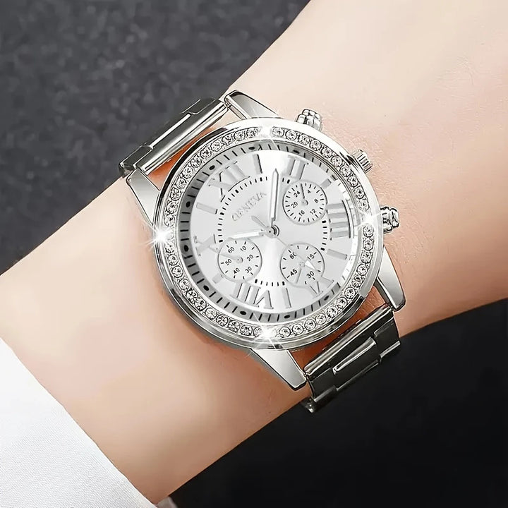 Dameshorloge met strass - Tijdloze elegantie voor vrouwen