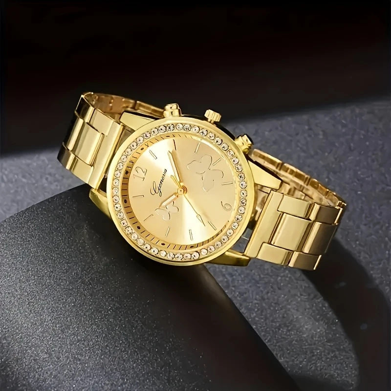 Dameshorloge met strass - Tijdloze elegantie voor vrouwen