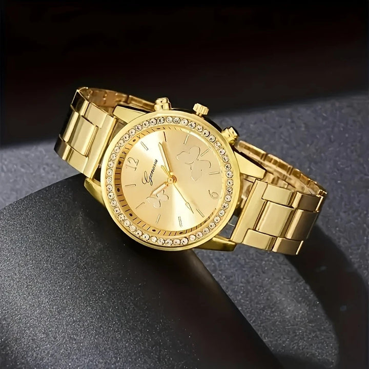 Dameshorloge met strass - Tijdloze elegantie voor vrouwen
