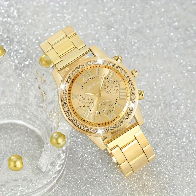 Dameshorloge met strass - Tijdloze elegantie voor vrouwen