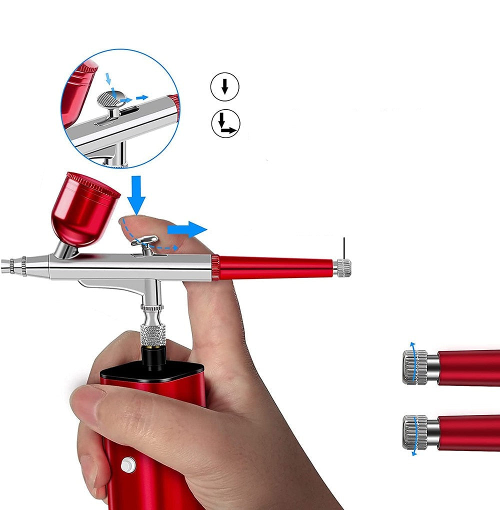 Tårtdekorerings airbrush-system i kök, perfekt för sprutmålning av bakverk