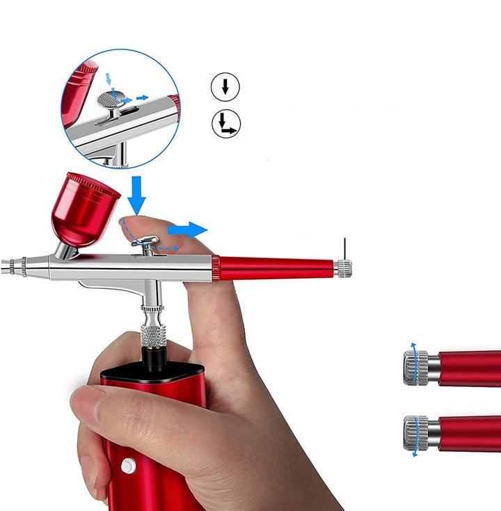 Tårtdekorerings airbrush-system i kök, perfekt för sprutmålning av bakverk