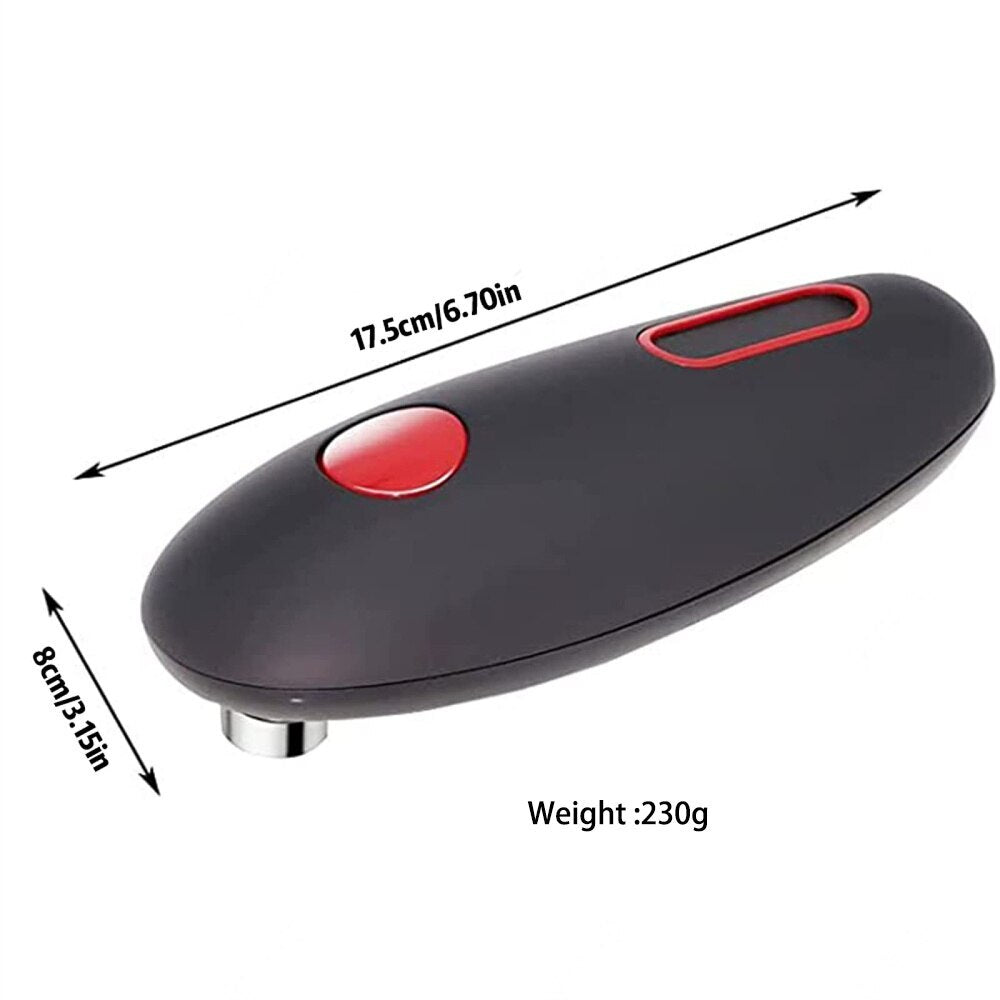 Automatisk burköppnare, ergonomisk design för seniorer, gör köksarbetet bekvämare och enklare.