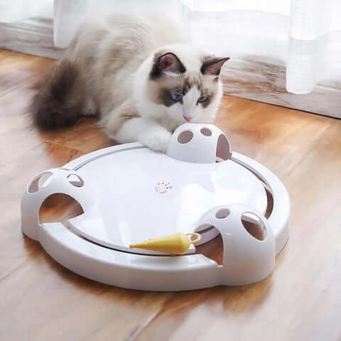 Smart kattleksak med rörlig mus, perfekt för ensamlek och stimulans av din katt.