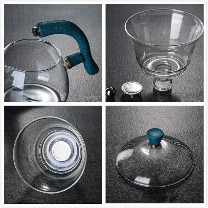 Magnetisk teinfuser i automatisk tekanna med rådjursmotiv, för perfekt tebryggning varje gång