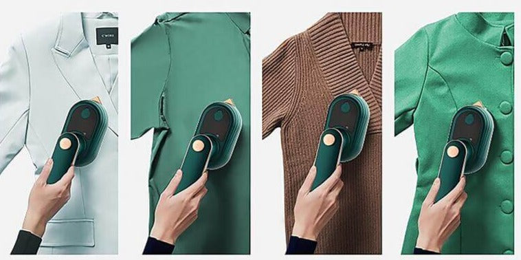 Modern handhållen ångare för kläder i elegant design, ett viktigt verktyg för mode och textilvård.