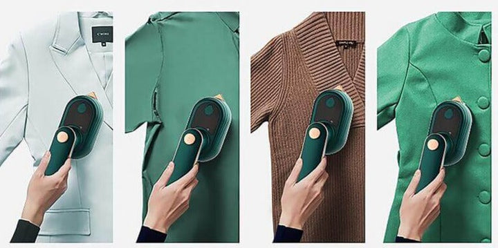 Modern handhållen ångare för kläder i elegant design, ett viktigt verktyg för mode och textilvård.