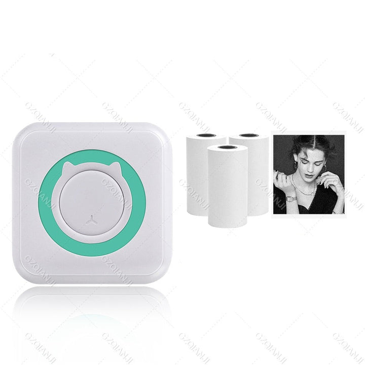 Mångsidig miniskrivare för foton, etiketter, anteckningar. Bärbar & appstyrd med Bluetooth.