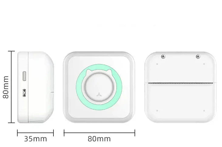 Bluetooth miniskrivare för mobila utskrifter. Termisk utskrift av foton & etiketter, appstyrd.