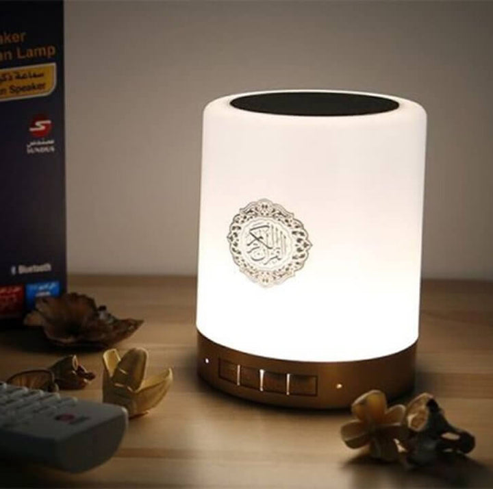 App-styrd bärbar Quran-högtalare med inbyggd touchlampa. Lätt att kontrollera via smartphone.