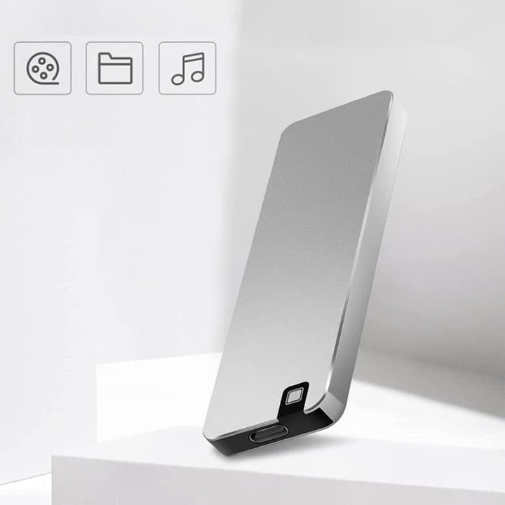 extern SSD-hårddisk i rött, USB 3.2 för snabb och säker datalagring