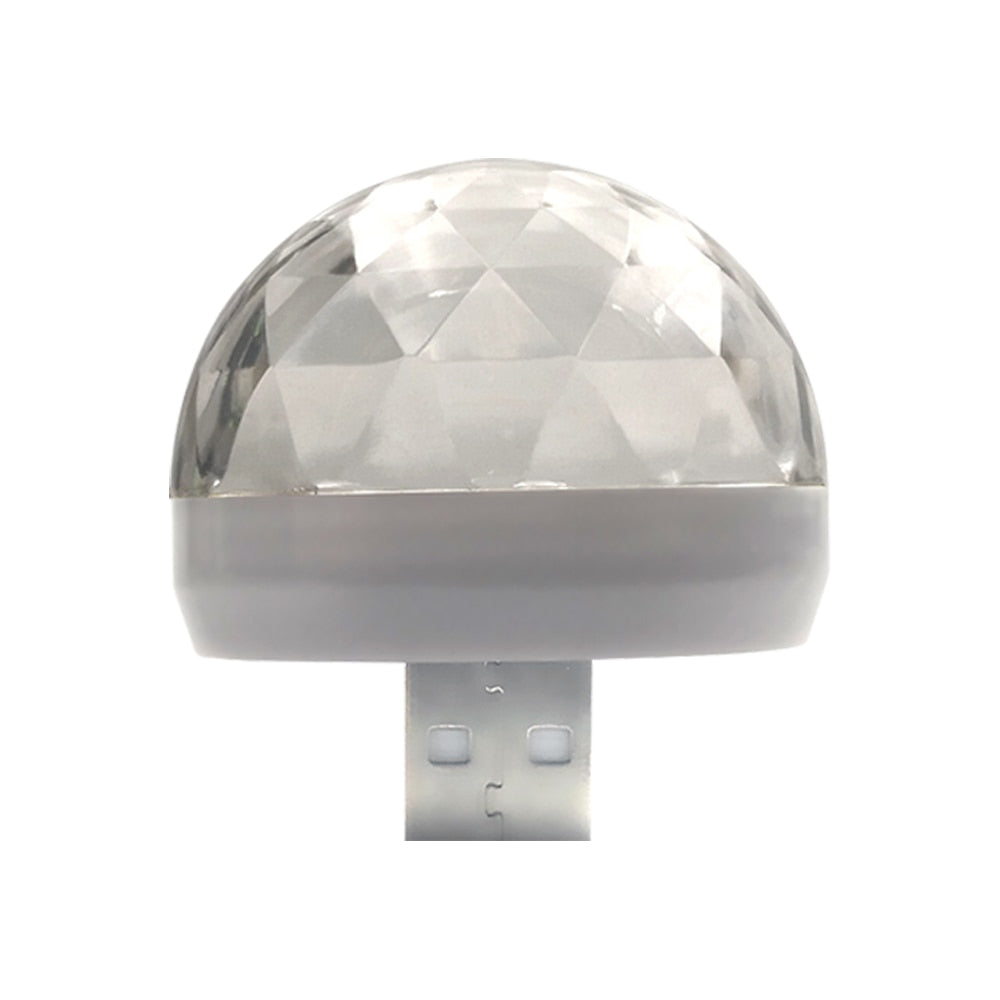 Kompakt USB-diskoljus, omvandlar snabbt vilket rum som helst till ett pulserande party med färggranna ljuseffekter.