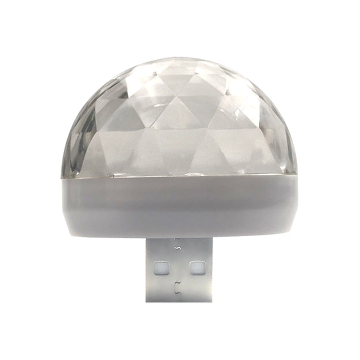 Kompakt USB-diskoljus, omvandlar snabbt vilket rum som helst till ett pulserande party med färggranna ljuseffekter.