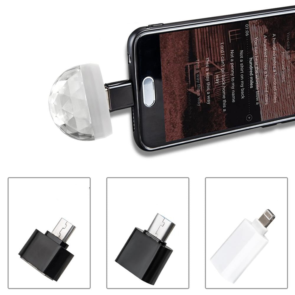 Lättanvänd USB-lampa med roterande RGB-diskoljus, ger livfulla ljuseffekter för alla festligheter.