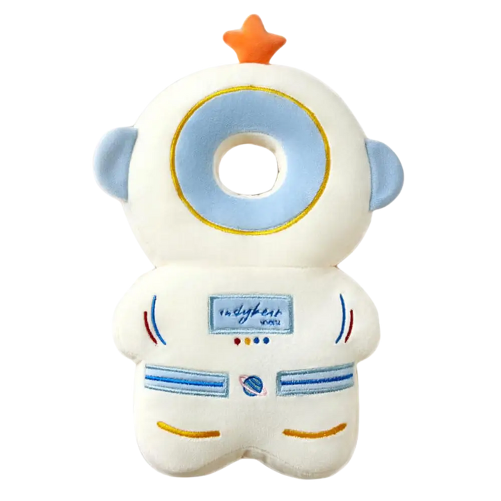 Ergonomisk huvudskyddsryggsäck för baby, mjukt material som skyddar mot stötar vid fall.