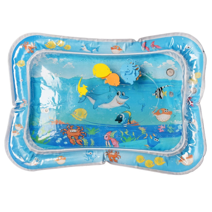Babyns lekmatta uppblåsbar, med havstema och lysande färger, en rolig sommarleksak för små.