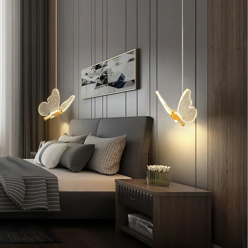 Magisk fjärils LED-lampa som barnrumsinredning. Skapar en drömsk och inbjudande atmosfär i barnrummet.
