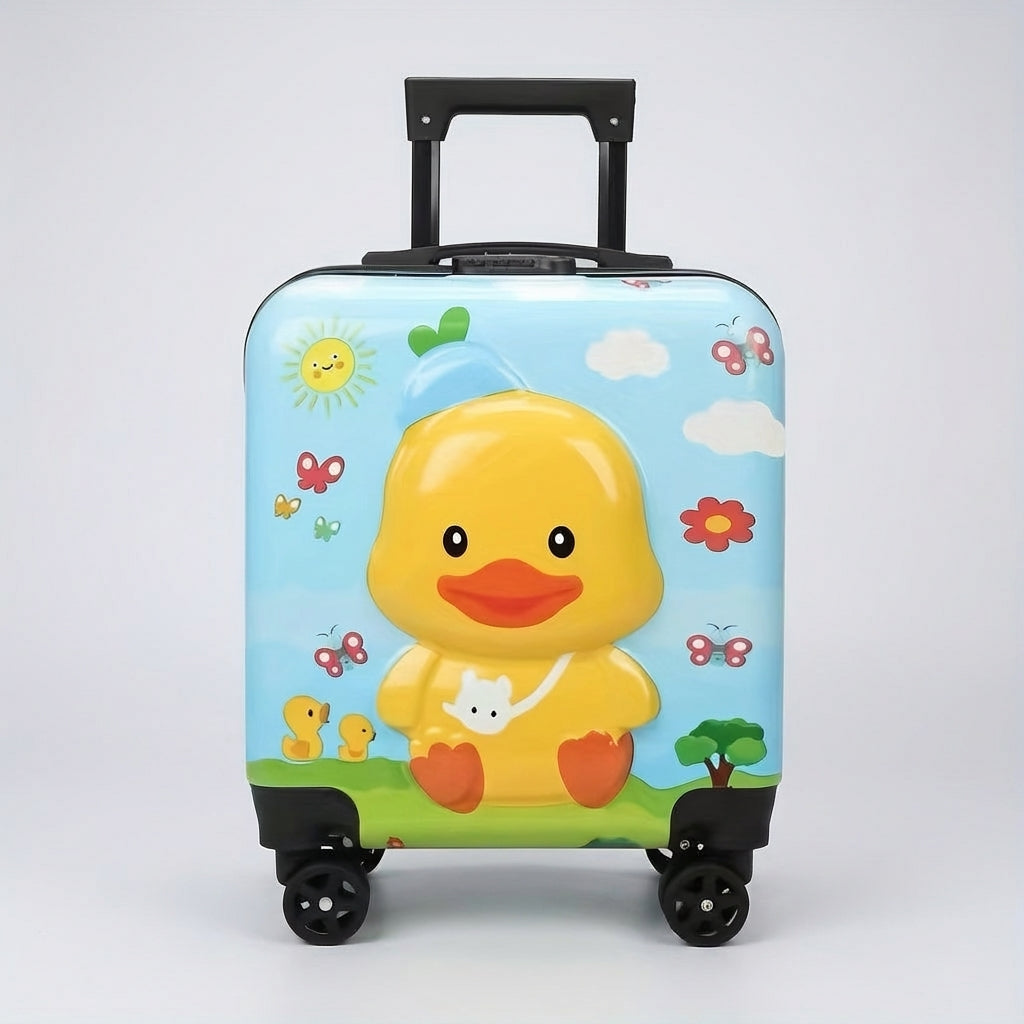 Kompakt barnresväska TotsCase, designad för små händer. Lätt att dra barnbagage för flygresan och semesteräventyr.