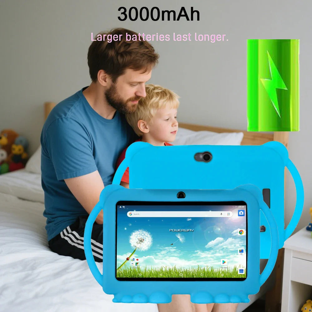 Pedagogisk 7-tums barntablet med Android 12. Förbättra lärandet med interaktiva spel och appar.