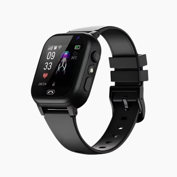 Barnklocka med videosamtalsfunktion och hållbart armband. En rolig och praktisk kommunikationspryl för barn.
