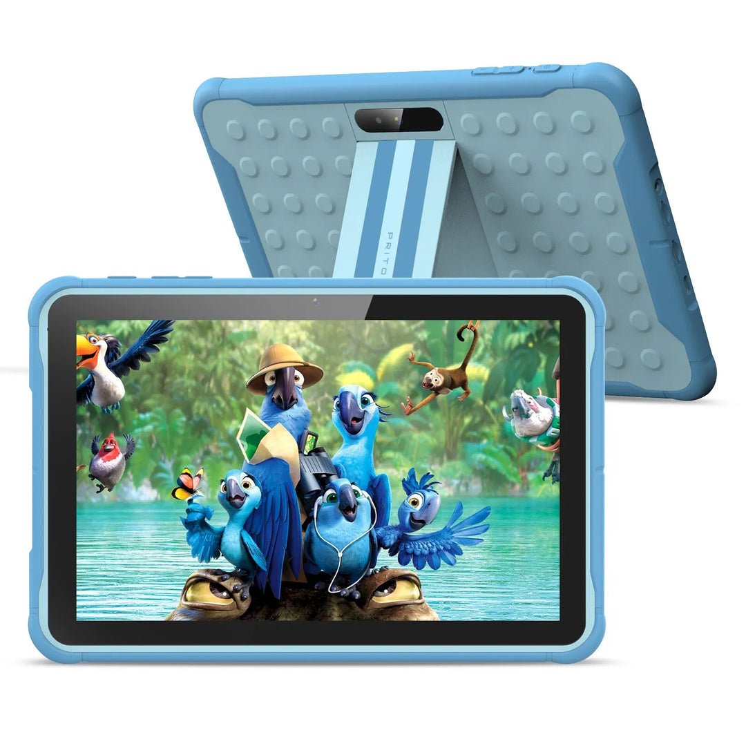 Barnsurfplatta 10-tum Android 13, 64GB lagring. Idealisk för lärande och underhållning.