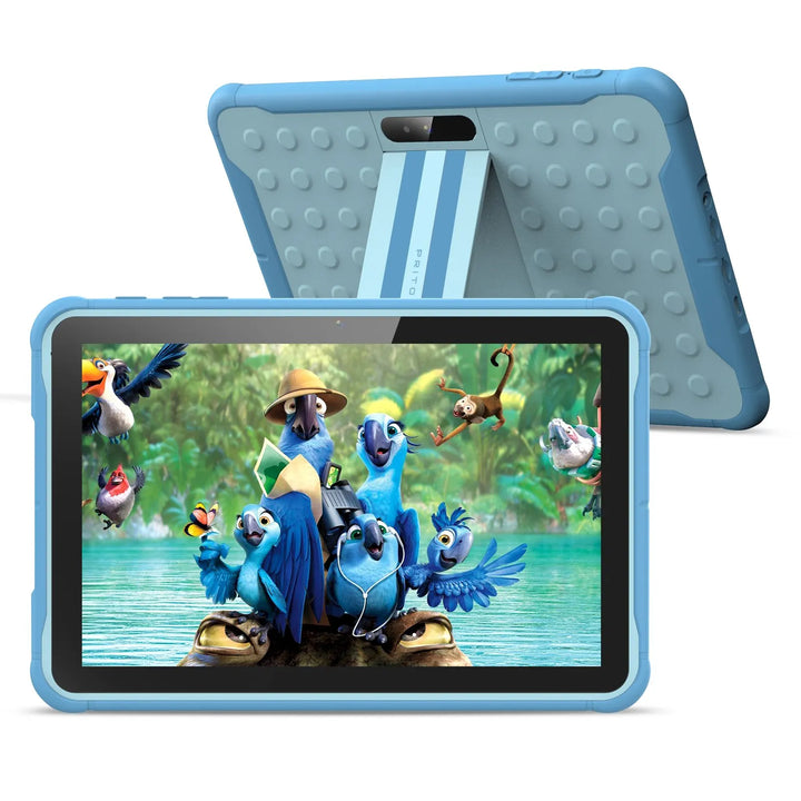 Barnsurfplatta 10-tum Android 13, 64GB lagring. Idealisk för lärande och underhållning.