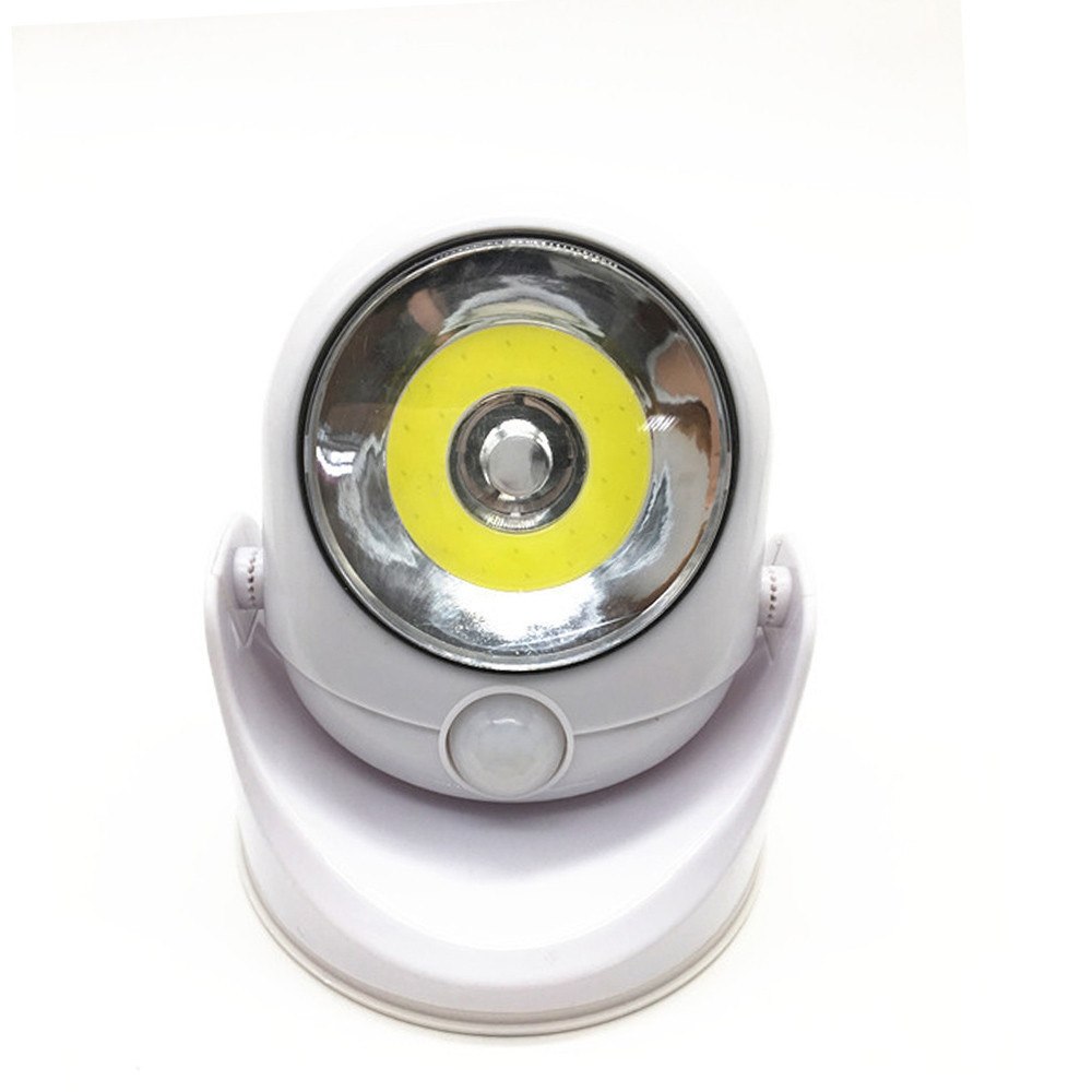 Vattentålig, batteridriven LED-lampa med rörelsesensor. Perfekt som säkerhetsbelysning utomhus.