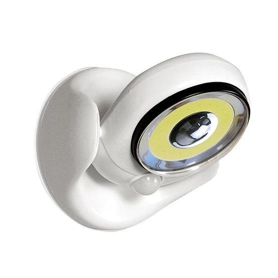 Trådlös LED-lampa med rörelsesensor, idealisk för hall, trappa eller garderob inomhus. Enkel installation.