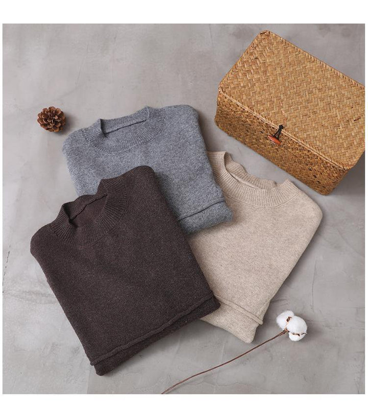 Elegant långärmad asymmetrisk kvinnors topp i brun vintage stil, mångsidig outfit