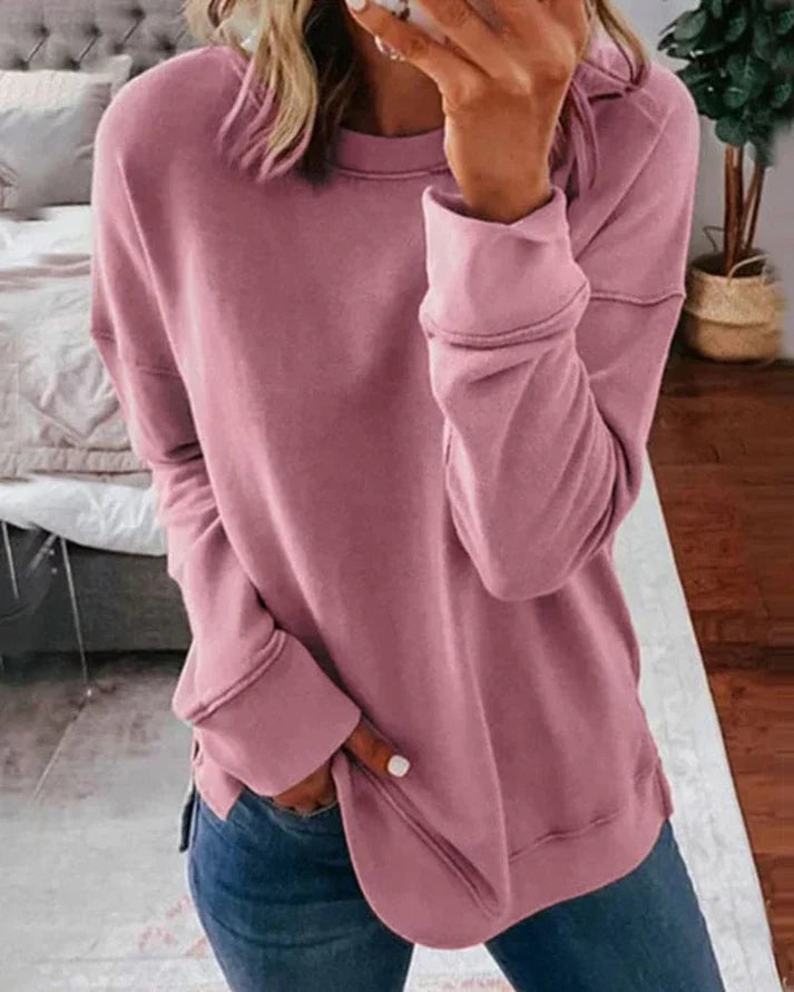 Trendig dam sweatshirt för avslappnad fritidsstil. En bekväm överdel för kvinnor i vardagen.
