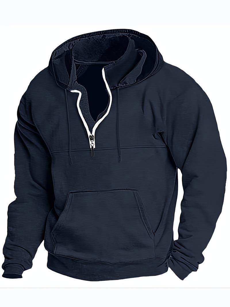 Avslappnad herrhoodie, idealisk för fritid och modern vardagsstil. Mångsidig bekväm överdel.