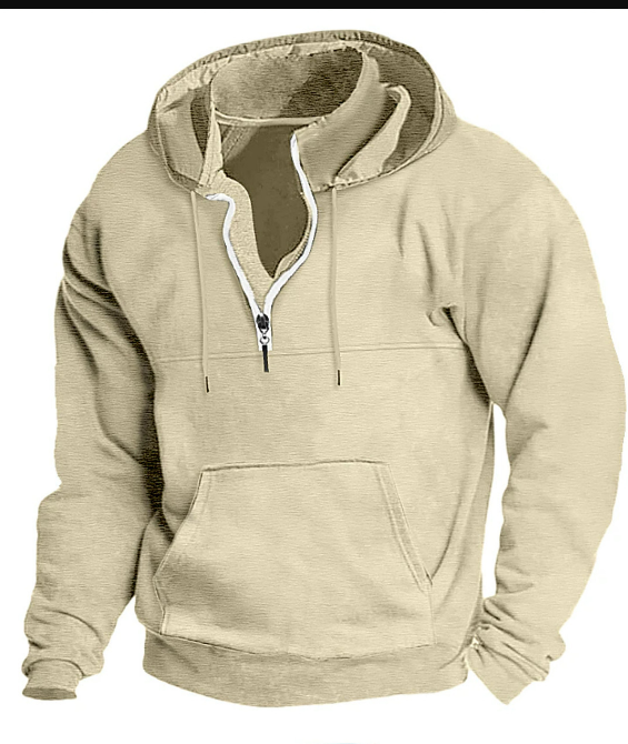 Höst- och vårhoodie för herrar, perfekt bekväm och ledig för alla fritidsaktiviteter och vardag.