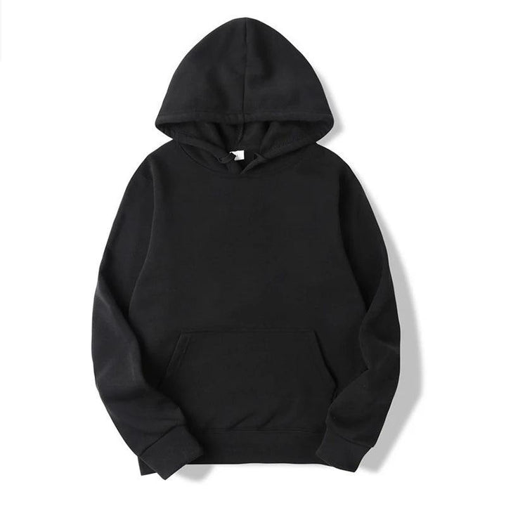 Bekväm herrhoodie med fickor, perfekt för vardagsbruk. Avslappnad pullover i mjukt tyg.