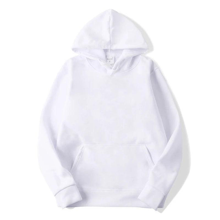 Vikta herrhoodie, bekväm passform. Pullover med fickor, tillgänglig i stora storlekar.