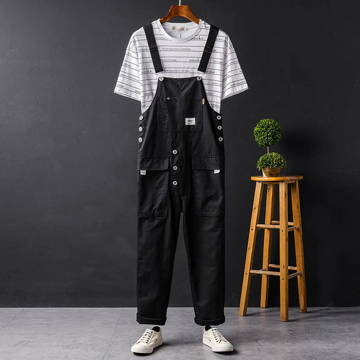 Modern kvinnors byxdress, bekväm fritidsoverall med stilfull design och praktiska fickor för trädgården.