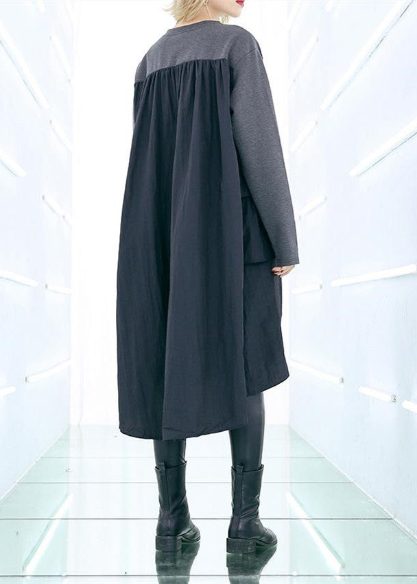 Avslappnad baggy klänning med långa ärmar för kvinnor. Finns i plus size för ultimat komfort och stil.