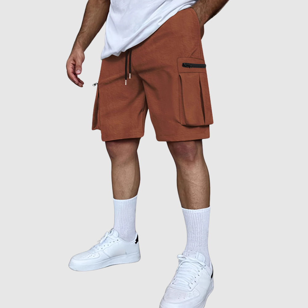 Bekväma och mångsidiga vardagsbyxor, herr cargoshorts med funktionella fickor för varje dag.