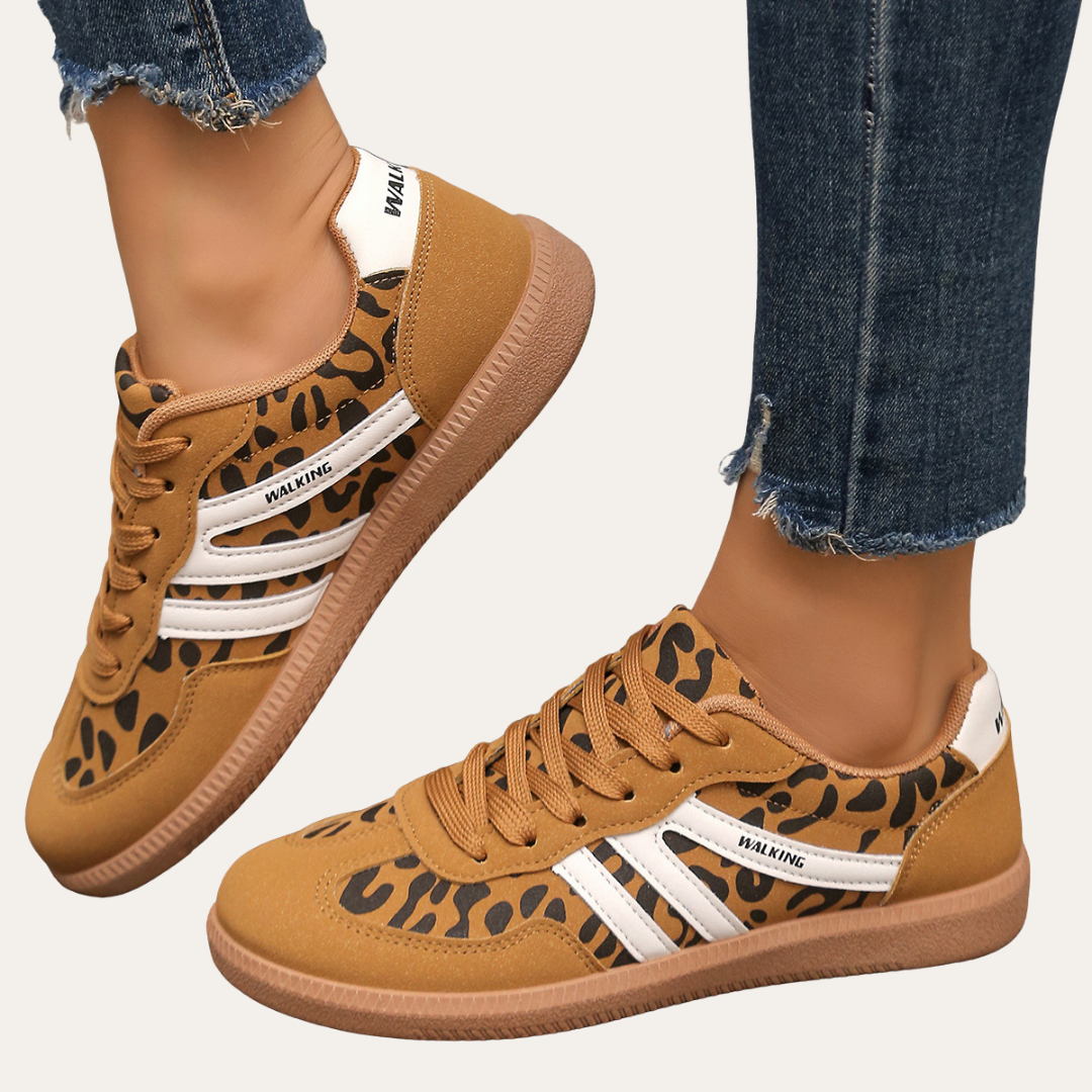 Mångsidiga kvinnors sneakers med fotvalvsstöd. Stilfulla och bekväma fritidsskor för damer.