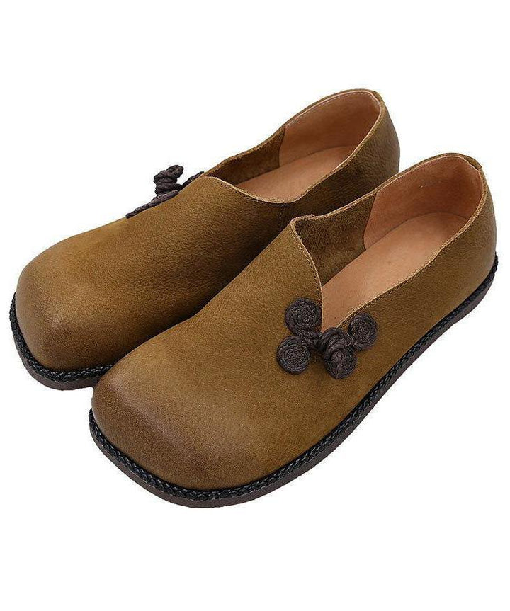 Kvinnors ljusbruna loafers med slitstark gummisula, optimala för komfort hela dagen. Perfekta vår- och höstskor.